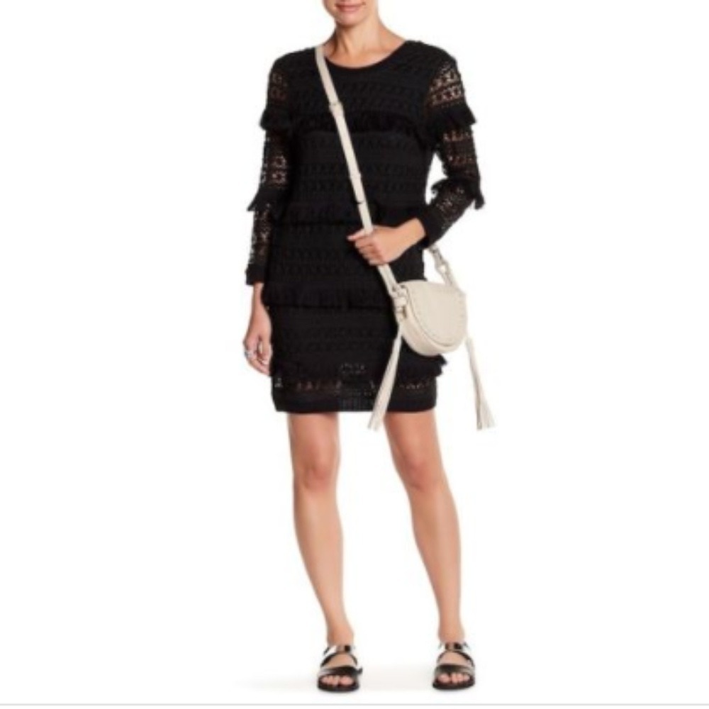 Volcom Cocoknit Crochet Sweater Dress L